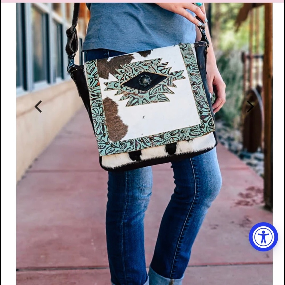NEW WITH TAGS! Myra Bag - Teal Flowers Concealed Bag - Picture 5 of 10